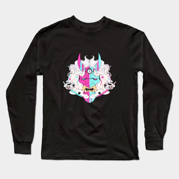 Hannya Long Sleeve T-Shirt by Pan_Ren_Wei